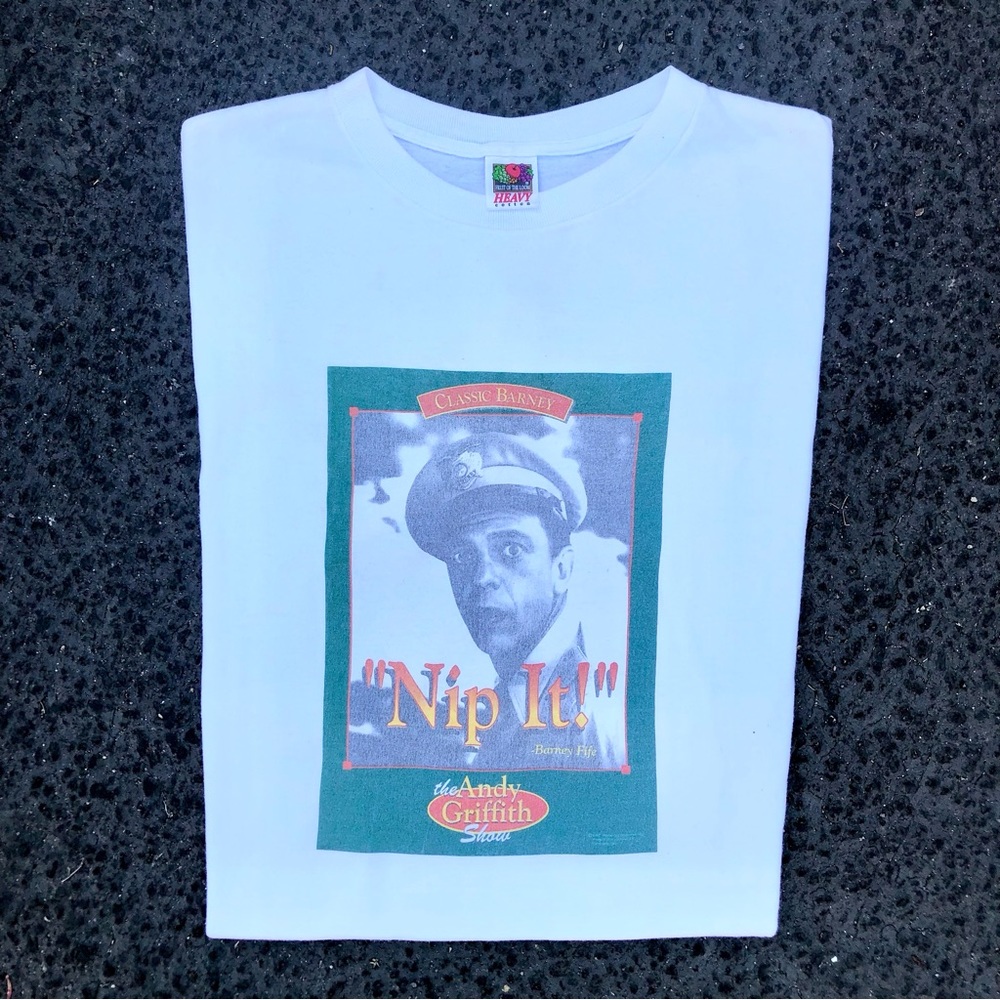 Vtg 90’s Barney Fife The Andy Griffith Show Nip It! Tv Promo Tee - Size Xl